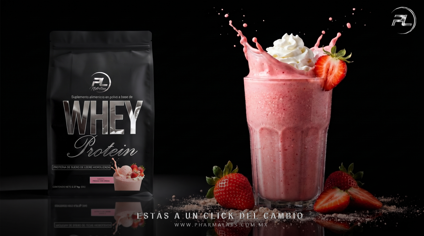 WHEY - Proteina Suero de Leche Hidrolizada FRESAS CON CREMA
